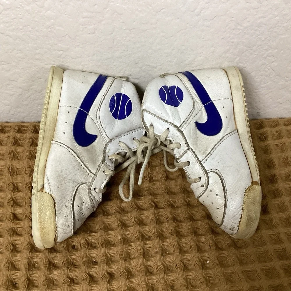 Vtg 1985 NIKE Baby Air Jordan Infantry Sneakers Shoes 850709 PD Sz 5 Blue White